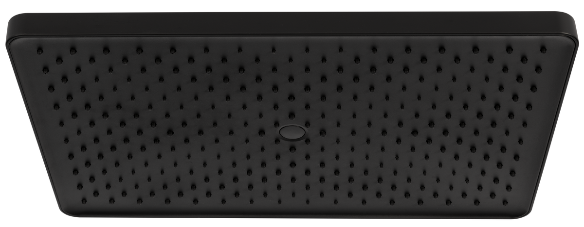 Alva Varia Kopfbrause 36x24cm rechteckig Antikalk, Kunstst., Powderstr.,Schwarz M - AQARVAKB36EKS