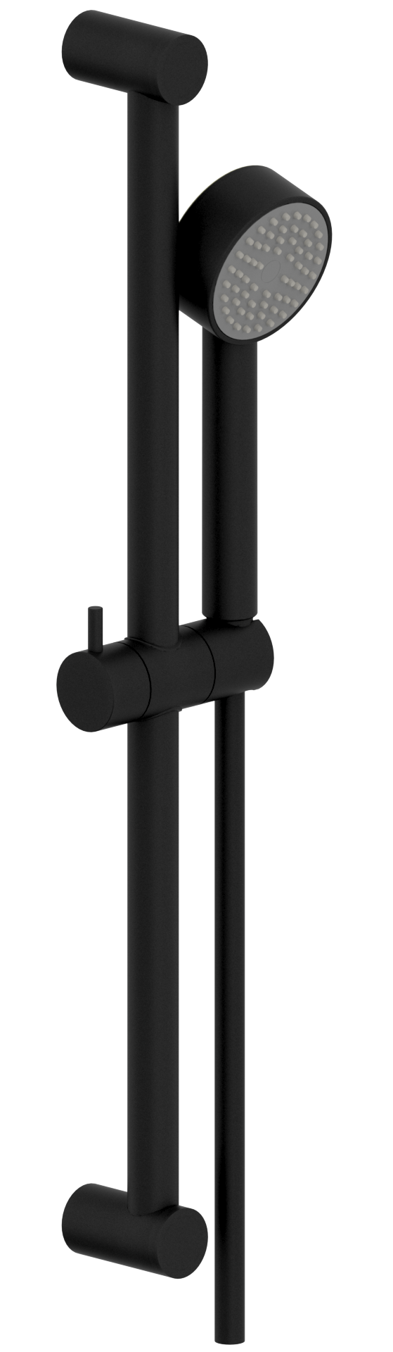 Alva Dura 1.0 Brausestangenset 60cm Handb.1-fach, Brauseschl. 150cm,Black M. - AQARDUBS60.1BM