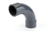 Alva PVC-U Bogen 90, d50 für Schwimmbadanwendung PN16, grau - ACSWB50