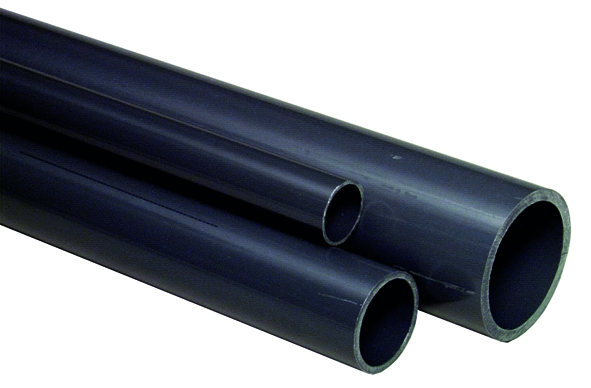 Alva PVC-U Rohr 50x2,4, 5 Meter für Schwimmbadanwendung PN10, grau - ACSWR50