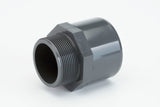 Alva PVC-U Ü-Muffe m.AG d50-40 6/4" für Schwimmbadanwendung PN16, grau - ACSWUM5040-6/4