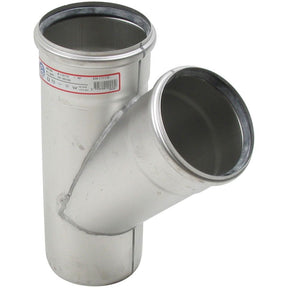 BLUECHER BLÜCHER EuroPipe Abzweiger 45 Grad für liegende Leitung, 1.4301, 110x110mm   – 838.110.110