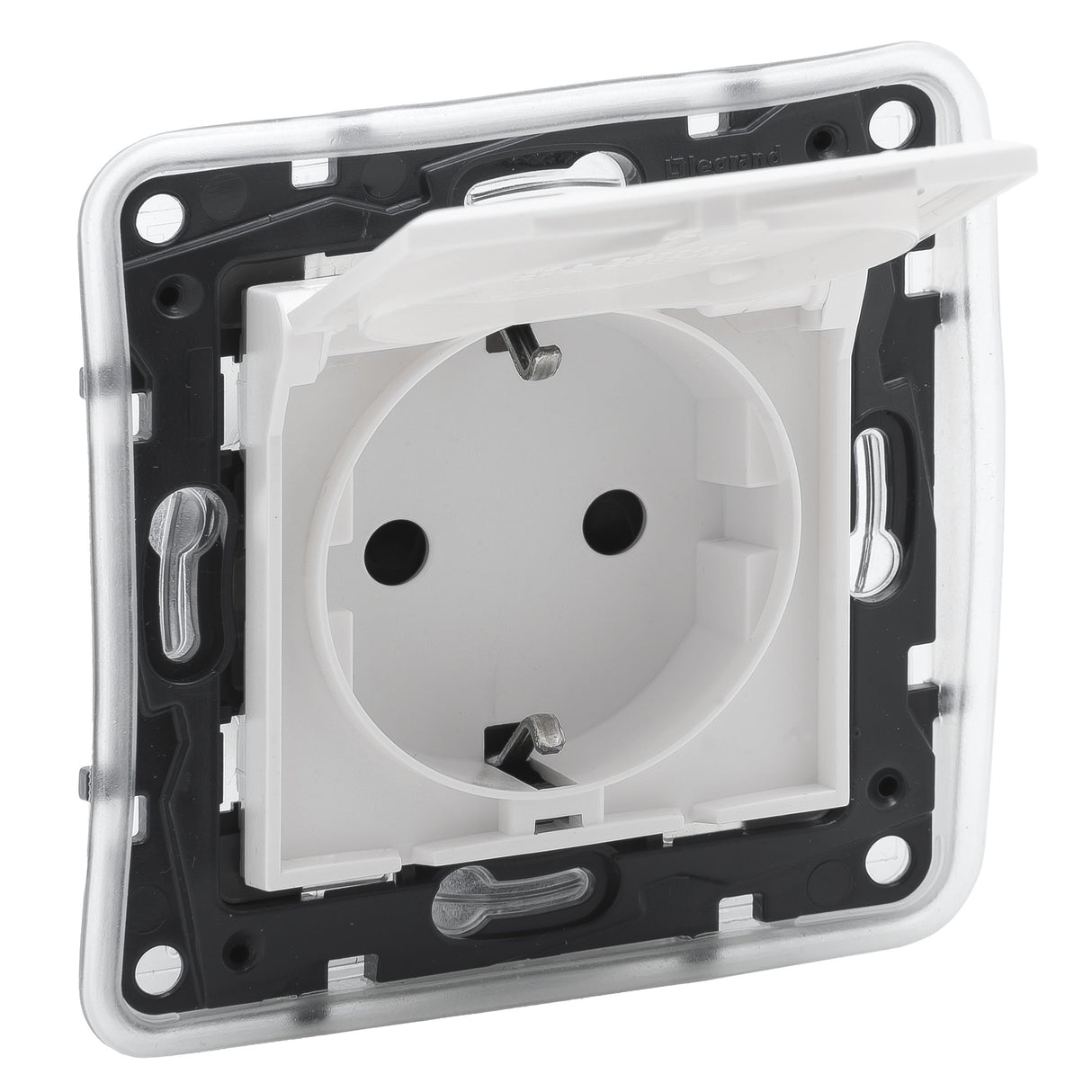 LEGRAND Niloe Step Schutzkontakt Steckdose IP44 Kinderschutz Farbe: Ultraweiß   – 864135