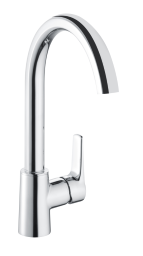Alva Juna Spltischarmatur H:33,8cm schwenkbarer Rohrauslauf, Chrom - AQARJUSPT19