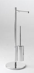 ALVA Varia Kombi-Toilettenbürstengarnitur, Standfuß rund, Edelstahl Chrom