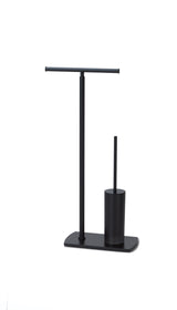 Alva Varia Kombi-WC-Brstengarnitur Standfuá rechteckig, Schwarz Matt - AQASVAKBG3S