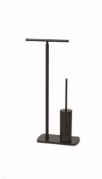 Alva Varia Kombi-WC-Brstengarnitur Standfuá rechteckig, Schwarz Matt - AQASVAKBG3S