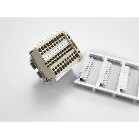 WEIDMÜLLER Dekafix Klemmenmark.waag.(1Karte=50Stk) Raster 5 mm, weiß  – 0523060011