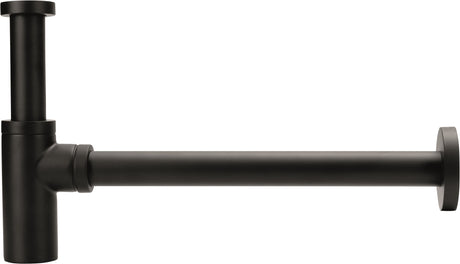 Alva Varia Design-Sifon 5/4" oh., Ventil, Wandrohr 32x370mm, Matt Schwarz - AQARVADS7S