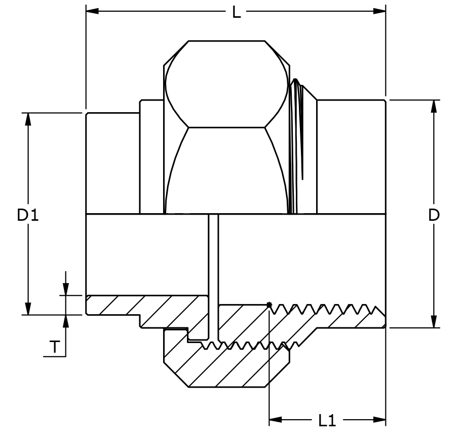 Alva Nords Schweisskupplung LR-131S Wkst.1.4404 / 316L(1.4436) 21.3x1.6 mm - LR131SE21/1.6