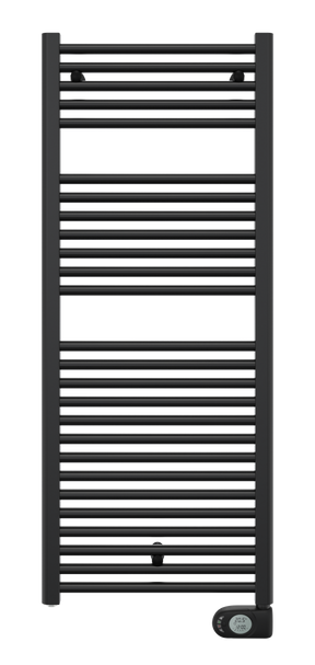 Alva Amoa Badheizkörper 120x50cm rein elektrisch, 750W, Black Matt - AQBHAM120.50EL