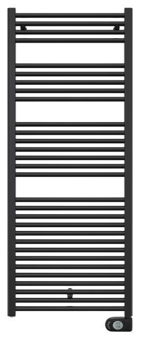 Alva Amoa Badheizkörper 150x60cm rein elektrisch, 1000W, Black Matt - AQBHAM150.60EL