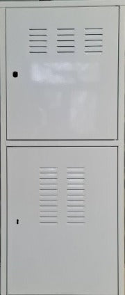 Alva Gasmesserkasten Kombi G4 weiss beschichtet m.RW+2Türen - ACKGMKW2T