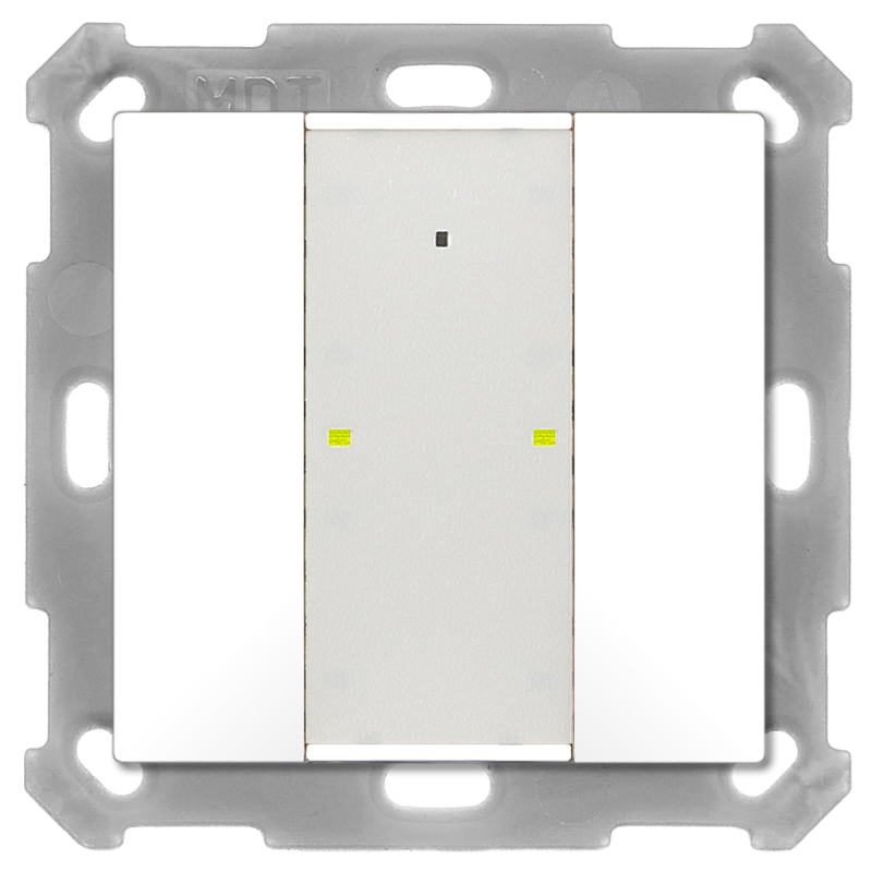 MDT Taster Plus 55 2-fach, Reinweiß glänzend  – BE-TA55P2.G2