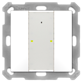 MDT Taster Plus 55 2-fach, Reinweiß glänzend  – BE-TA55P2.G2