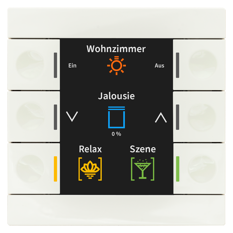 MDT Taster Smart 86 mit Farbdisplay, Kunststoff, Reinweiß glänzend  – BE-TAS86.02