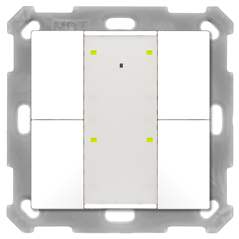 MDT Taster Plus 55 4-fach, Reinweiß glänzend  – BE-TA55P4.G2