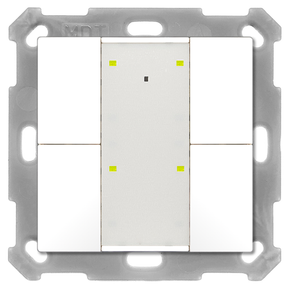 MDT Taster Plus 55 4-fach, Reinweiß glänzend  – BE-TA55P4.G2