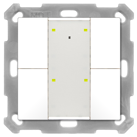 MDT Taster Plus 55 4-fach, Reinweiß glänzend  – BE-TA55P4.G2
