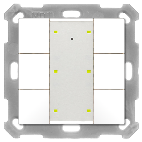 MDT Taster Plus 55 6-fach, Reinweiß glänzend  – BE-TA55P6.G2