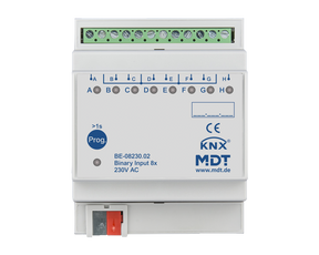 MDT KNX Binäreingang 8fach 230V AC/DC REG   – BE-08230.02
