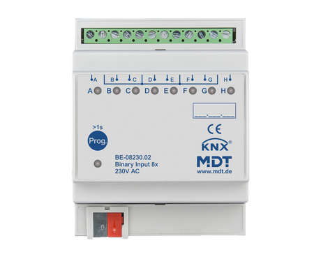 MDT KNX Binäreingang 8fach 230V AC/DC REG   – BE-08230.02