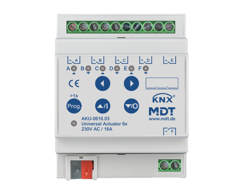 MDT KNX Schalt-/Jalousieaktor 6/3fach 16 A REG   – AKU-0616.03