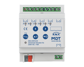 MDT KNX Schalt-/Jalousieaktor 6/3fach 16 A REG   – AKU-0616.03