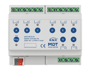 MDT KNX Schaltaktor C-Last 8fach REG   – AKS-0810.03