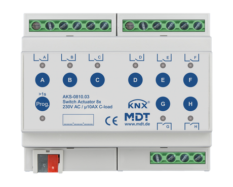 MDT KNX Schaltaktor C-Last 8fach REG   – AKS-0810.03
