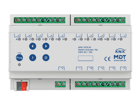 MDT KNX Schaltaktor 16fach, 16A REG   – AKK-1616.03