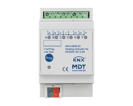 MDT KNX Heizungsaktor 24/230 V 6fach REG   – AKH-0600.03