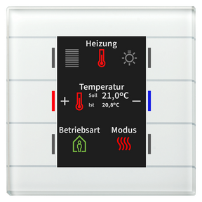 MDT Glastaster II Smart mit Farbdisplay und Temperatursensor, Weiß  – BE-GT2TW.02