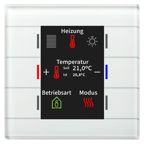 MDT Glastaster II Smart mit Farbdisplay und Temperatursensor, Weiß  – BE-GT2TW.02