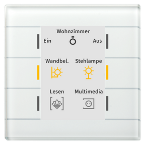 MDT Glastaster II Smart mit Farbdisplay weiß  – BE-GT20W.02