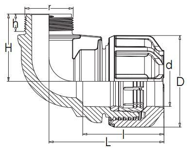 Alva MAGNUM 3G Winkelverschr.AG PWMP NW25 (AD.32mm) x 1' - ATMAGWV25AG25
