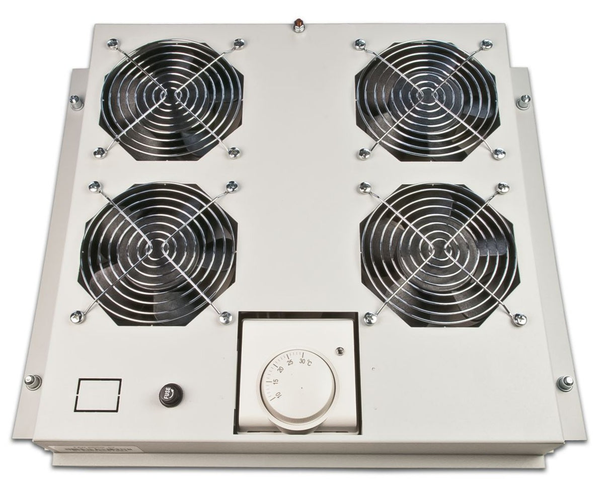 Alva Dachlüftereinsatz 4-fach incl.Thermostat für Stand-/Serverschränke PRO - 19Z-FAN4-KITSS/SRVPRO