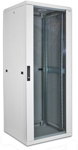 Alva 19 Zoll Standschrank 42HE Profi-Qualität Glastür, 800x1000x2033 mm, grau - 19Z-SS42-80.100PRO