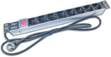 Alva 19 Zoll Steckdosenleiste 8x Schuko mit Schalter - 19Z-SDL8+SW
