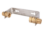 ALVA Wasserzähler-Einbaubügel, waagerecht, mit Verschraubung, starr, 1 1/4" x 1 1/4", aus Edelstahl
