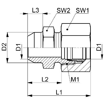 Alva Gerade Anschweißverschr 1.4571 Gr. 10L - EGAS-10L