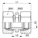 Alva Gerade verschr 1.4571 Gr. 06L - EGV-06L
