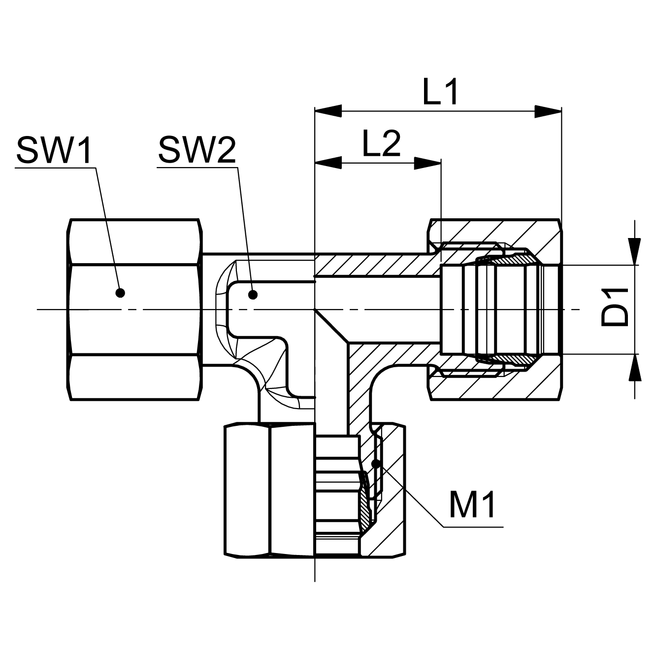 Alva T-verschr 1.4571 Gr. 10L - ETV-10L