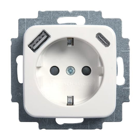 BUSCH-JAEGER SCHUKO/USB-Steckdose, USB-A+C Reflex SI, alpinweiß  – 2CKA002011A6296