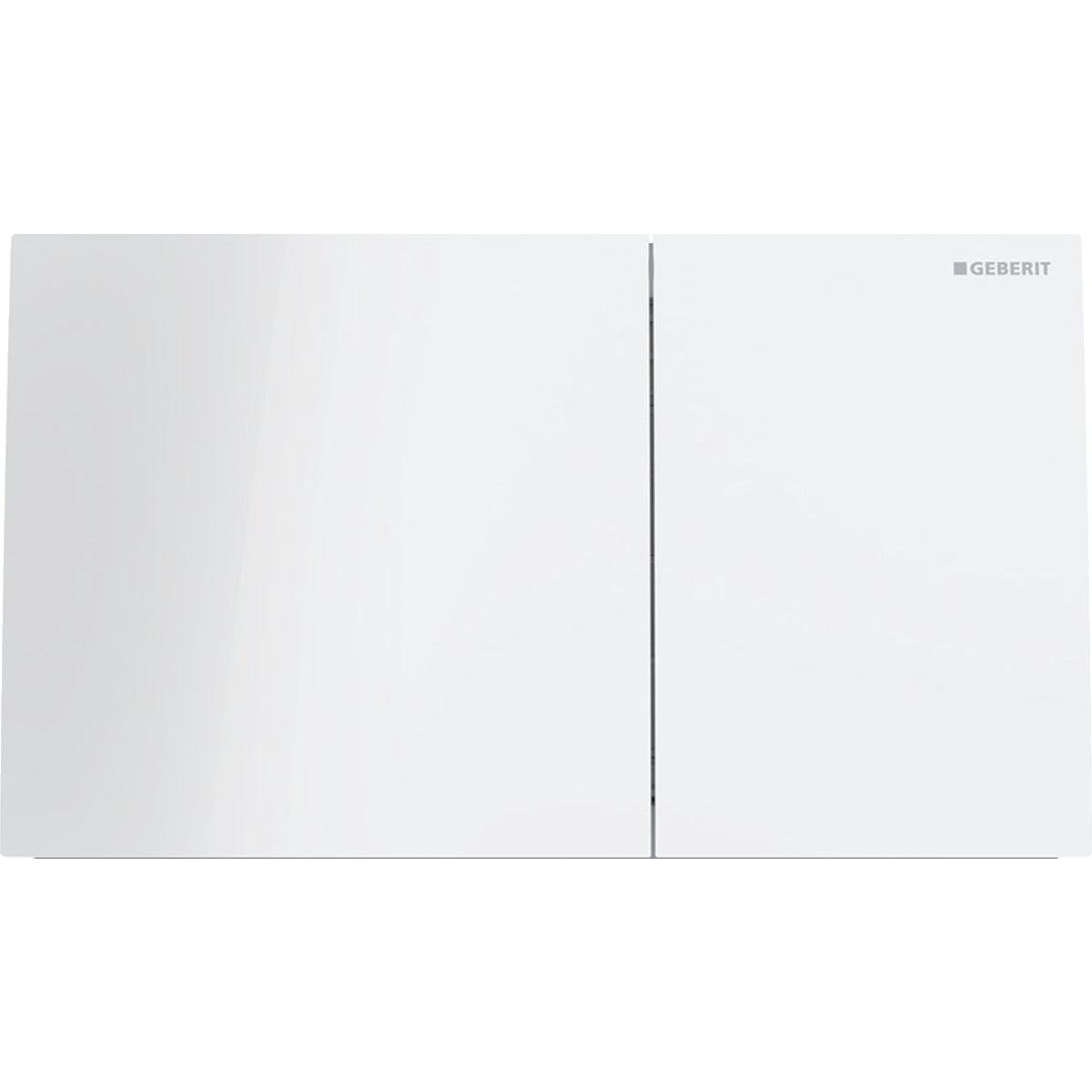 GEBERIT GE Betaetigungsplatte Sigma70 2-Mengen Glas weiss, square  – 115.622.SI.1