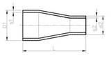 Alva Reduzierung geschw. DIN2616-2 316Ti konz. 88,9x2,3/76,1x2,3 mm L=90mm - ERK5-8876