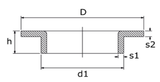Alva V-Bördel ähnl. DIN2642 PN10 304/304L DN250/273mm / s1=3 / s2=3,5 / h=30 - EVB2-273/3