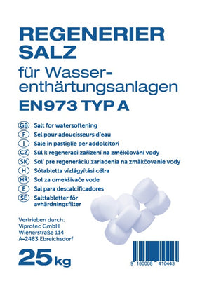 ALVA Regeneriersalz f.Enthärtungsanlage EN973 TYP A / DIN 19604, 25kg Sack