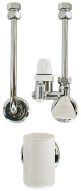 Alva Una Speicheranschlussgar. 1/2", für Mittenmontage, Chrom - AQSAGM