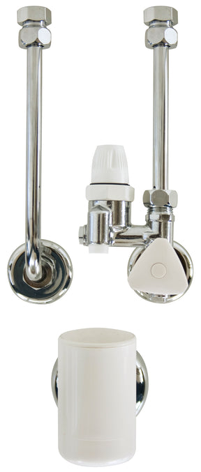 Alva Una Speicheranschlussgar. 1/2", für Mittenmontage, Chrom - AQSAGM